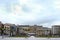 Castillo Square with its colourful houses is the nerve center of the city of Pamplona, Navarra, Spain