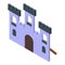 Castle acting icon isometric vector. Education school