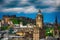 The castle and the Balmoral Hotel, Edinburgh, Scotland