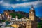 The castle and the Balmoral Hotel, Edinburgh, Scotland