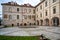 Castle Benatky nad Jizerou, sgraffito on building, Czechia