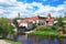 Castle and bend of Vltava River of Cesky Krumlov