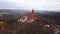 Castle Bouzov in Czech Republic - aerial view