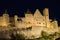 Castle of Carcassonne at night