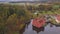 Castle Cervena Lhota in Czech Republic - aerial view