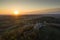 Castle Checiny near Kielce,Poland aerial view