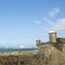 Castle of the Cheese (Matosinhos Castelo do Queijo) and surf at rocky Atlantic ocean coast in Porto