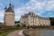 Castle chenonceau at loire france view from garden