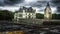 The castle of Chenonceau. The view from the garden