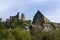 Castle and Church of Najac, Aveyron,