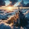 Castle in the clouds: where sky meets earth