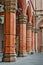 Castle columns architecture detail Bologna Italy