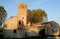 Castle di San Martino near the Bacchiglione illuminated by the setting sun in the province of Padua in Veneto (Italy)