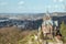 castle Drachenburg in Konigswinter with rhine river as background