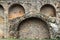 Castle fort wall in Ainsa village Aragon Pyrenees