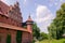 Castle fortifications of the Teutonic Order in Malbork. Summer