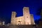 The castle of Fossano by night