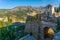 Castle gate of Assos village castle in Kefalonia island in Greece.