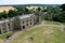 Castle grounds with a countryside view