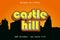 Castle Hill With Cartoon Style Editable Text Effect