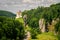 Castle on the hill in Ojcow National Park Poland - Pieskowa Skala. Pieskowa stone.