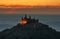 Castle Hohenzollern with view to the swabian alb