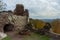 Castle Hohnstein ruins in the german region called Harz