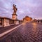 Castle of Holy Angel and Holy Angel Bridge over the Tiber River