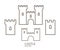 Castle. Icon set. Outline