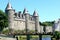 Castle of Josselin on the banks of the river Oust