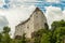 The castle of Karlstein on a steep rock