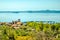 Castle lake aerial lazio landscape bolsena