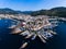 Castle and marina in Marmaris, Turkey