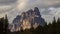 Castle Mountain with cloudy sky