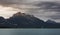 Castle Neuschwanstein and Hohenschwangau with lake Forggensee and mountains during sunrise, Bavaria