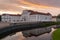 The Castle of Oranienburg and his reflection in the Havel river