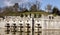 Castle park and pond in Saint-Cloud - France