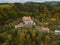 Castle Pernstejn in Czech Republic - aerial view