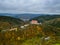 Castle Pernstejn in Czech Republic - aerial view