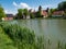 Castle pond with castle Thurnau in the Upper Franconia