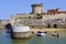 Castle and port of Socoa at Cibourre in France