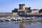 Castle and port of Socoa at Cibourre in France