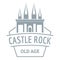 Castle rock logo, simple gray style