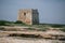 Castle rock tower Adriatic sea Italia blue coast apulia
