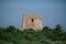 Castle rock tower Adriatic sea Italia blue coast apulia