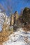 Castle ruin Alt Eberstein in Ebersteinburg - Baden-Baden with snow