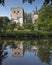 Castle and ruin in dutch town of wijk bij duurstede in province of utrecht