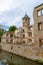 Castle ruin in Harbke in Germany, overgrown with vines