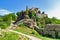 Castle Ruins atop a hill overlooking Durnstein, Austria