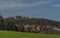 Castle Sadek on hill in forest near Kojetice village in Moravia region